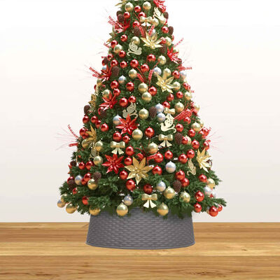 vidaXL Falda del árbol de Navidad marrón Ø54x19,5 cm