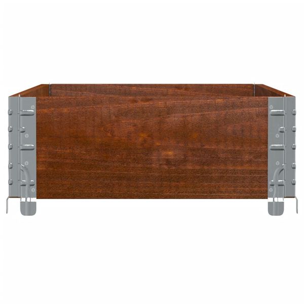 vidaXL Jardinera de madera maciza de pino marr&oacute;n 100x50 cm