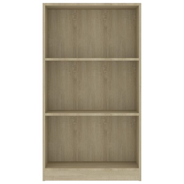 vidaXL Estanter&iacute;a de 3 niveles madera contrachapada Sonoma 60x24x109cm