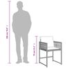 vidaXL Set comedor de jard&iacute;n 9 pzas cojines rat&aacute;n sint&eacute;tico gris claro