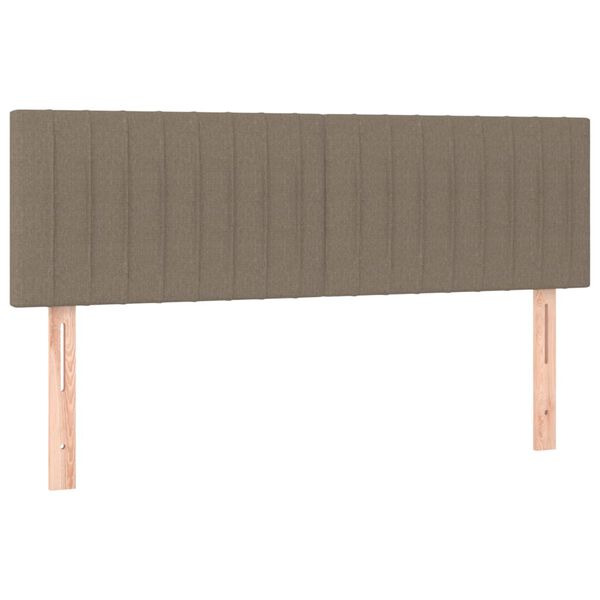 vidaXL Cabeceros 2 unidades tela gris taupe 72x5x78/88 cm