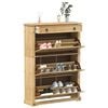 vidaXL Zapatero Corona madera maciza de pino 99x32x138 cm