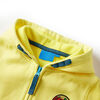 Sudadera infantil con capucha y cremallera amarillo claro 116