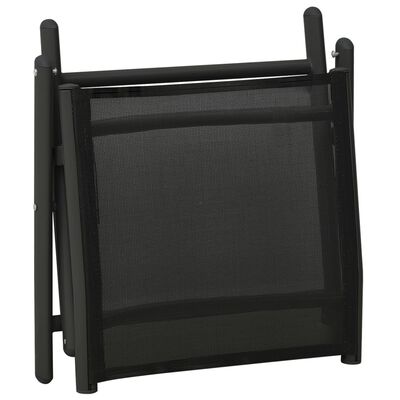 vidaXL Set de muebles de jardín 3 piezas textilene aluminio negro