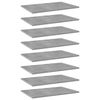 vidaXL Estante estanter&iacute;a 8uds contrachapada gris hormig&oacute;n 60x40x1,5cm