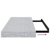 vidaXL Estantes flotantes pared 2 uds MDF gris hormig&oacute;n 60x23,5x3,8 cm
