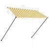 vidaXL Toldo retr&aacute;ctil con LED amarillo y blanco 250x150 cm