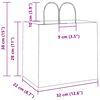 vidaXL Bolsas de papel con asas 50 uds amarillas 32x22x28 cm