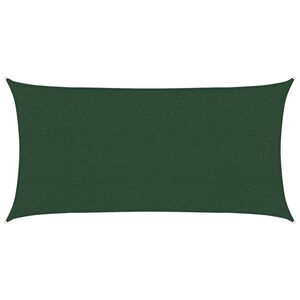 vidaXL Toldo de vela verde oscuro HDPE 160 g/m&sup2; 2x3,5 m