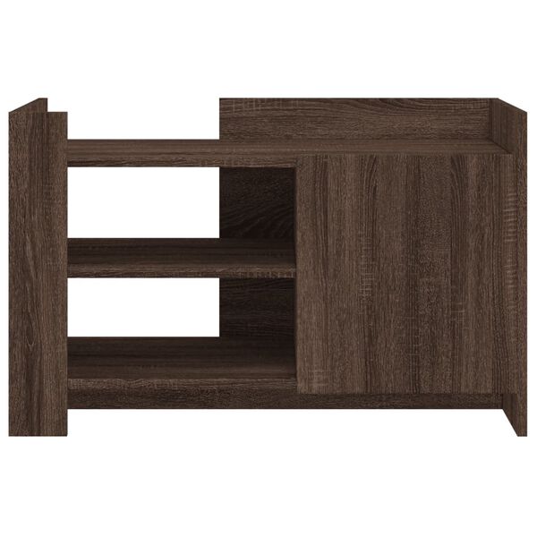 vidaXL Mesa de centro de madera de ingenier&iacute;a marr&oacute;n roble 80x50x50 cm