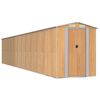 vidaXL Cobertizo jard&iacute;n acero galvanizado marr&oacute;n claro 192x1021x223 cm