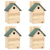 vidaXL Casa para p&aacute;jaros 4 unidades madera de abeto 23x19x33 cm