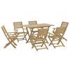 vidaXL Juego de comedor para jard&iacute;n 7 piezas madera maciza acacia