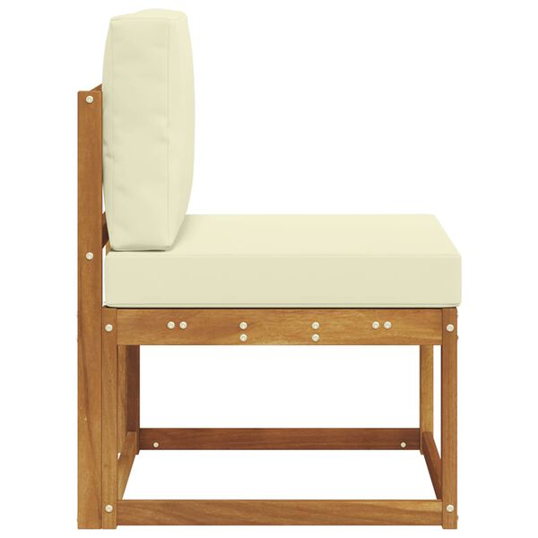 vidaXL Sof&aacute; intermedio de exterior Madera de Acacia S&oacute;lida