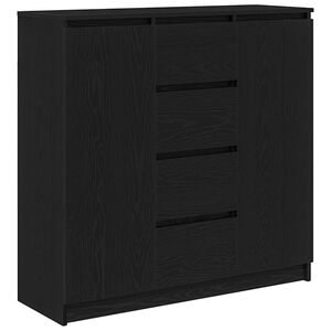 vidaXL Aparador con cajones roble negro 100,5x35x98,5 cm