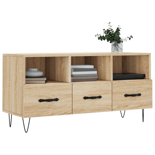 vidaXL Mueble de TV madera de ingenier&iacute;a roble Sonoma 102x36x50 cm