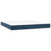 vidaXL Cama box spring con colch&oacute;n terciopelo azul oscuro 160x200 cm