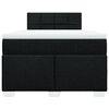 vidaXL Cama box spring con colch&oacute;n tela negro 120x200 cm