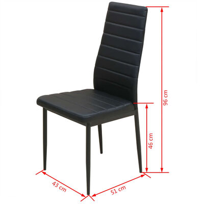 vidaXL Conjunto de mesas y sillas de comedor de cinco piezas negro