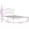 vidaXL Estructura cama sin colchón con cabecero metal blanco 107x203cm