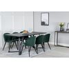 Venture Home Sillas de comedor 2 uds Velvet terciopelo negro y verde