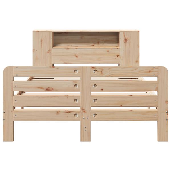 vidaXL Estructura de cama sin colch&oacute;n madera de pino blanco 150x200 cm