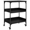 vidaXL Carro de Cocina Roble Negro 60 x 41 x 80.5 cm