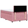vidaXL Cama box spring con colch&oacute;n terciopelo rosa 120x200 cm