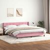 vidaXL Cama box spring con colch&oacute;n terciopelo rosa 200x210 cm