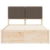 vidaXL Estructura de Cama con Cabecera Tapizada Taup&eacute; 120 x 190 cm