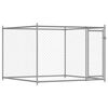 vidaXL Jaula de perros con puertas acero galvanizado gris 10x2x1,5 m
