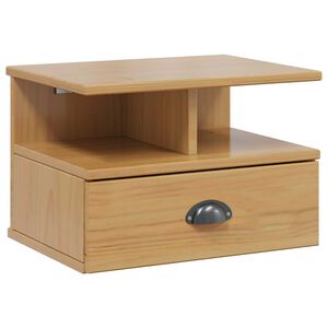 vidaXL Armario de Noche con caj&oacute;n Hill Marr&oacute;n miel 40 x 31 x 27 cm