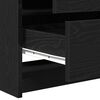 vidaXL Mesa Tocador con caj&oacute;n 3 pcs Roble Negro Madera de ingenier&iacute;a