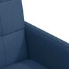 vidaXL Sillas de Comedor con Ruedas 2 pcs Azul 58 x 65 x 94 cm tela