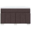 vidaXL Cama box spring con colch&oacute;n tela marr&oacute;n oscuro 120x190 cm