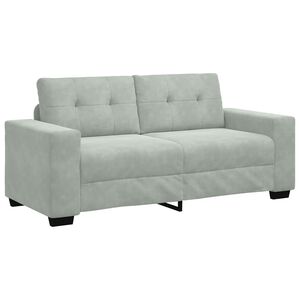 vidaXL Sof&aacute; Loveseat gris claro 180x77x82 cm terciopelo