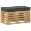 vidaXL Banco de taburete exterior Madera de Acacia S&oacute;lida Blanco
