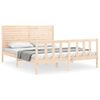 vidaXL Estructura de cama sin colch&oacute;n madera maciza de pino 160x200 cm