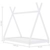 vidaXL Estructura de cama infantil madera maciza pino blanca 70x140 cm