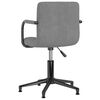 vidaXL Sillas de comedor giratorias 4 unidades terciopelo gris claro