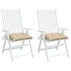 vidaXL Cojines de silla de jard&iacute;n 2 uds tela Oxford beige 50x50x7 cm