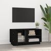 vidaXL Mueble de TV madera maciza de pino negro 80x35x40,5 cm