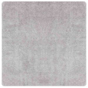 vidaXL Alfombra Shaggy Antideslizante Gris 120 x 120 cm PP