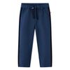 Pantalones infantiles con ribetes negros azul marino 104