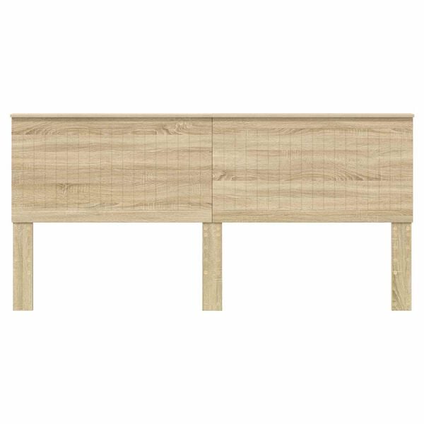 vidaXL Cabecero con cabecera Roble Sonoma 200 cm Madera contrachapada