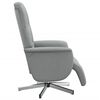 vidaXL Sill&oacute;n reclinable con reposapi&eacute;s tela gris claro
