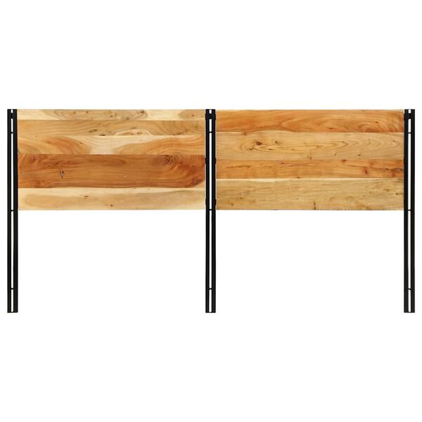 vidaXL Cabecero 200 cm Madera Maciza Acacia y Hierro