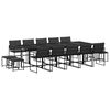 vidaXL Juego de comedor de jard&iacute;n 15 pzas con cojines textileno negro