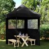 vidaXL Carpa de Fiesta Negro 200 x 200 x 306 cm Tela Oxford