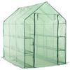 vidaXL Invernadero accesible con 12 estantes acero 143x214x196 cm